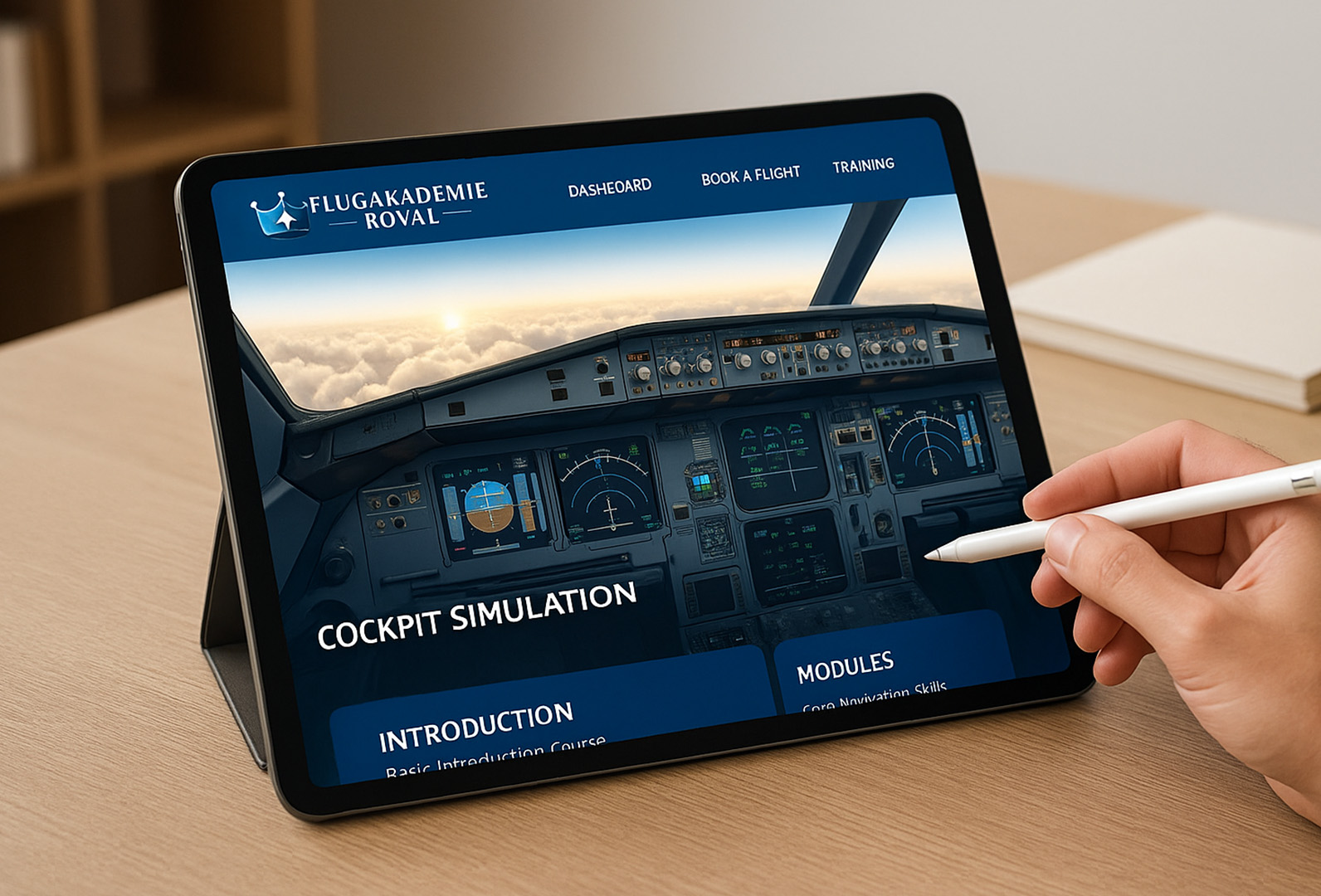 Flugakademie Royal – digitale Cockpit-Simulation für Pilotentraining